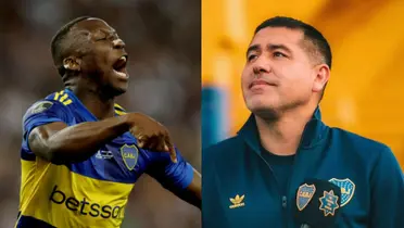 Luis Advíncula y Juan Román Riquelme con los atuendos de Boca.