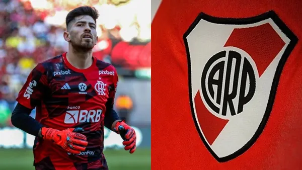Agustín Rossi con la camiseta pre-match del Flamengo.