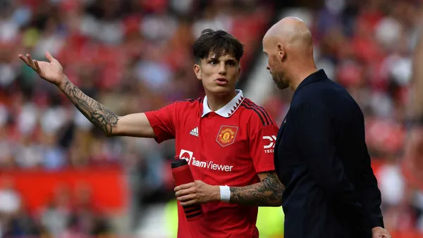 Alejandro Garnacho y Ten Hag.