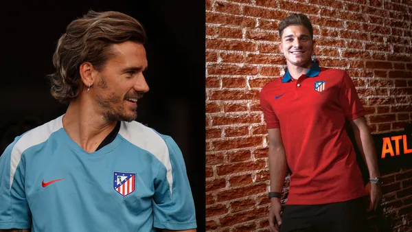 Antoine Griezmann y Julián Álvarez.