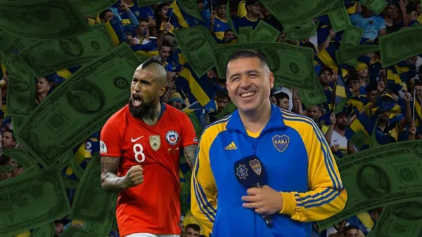Arturo Vidal y Juan Román Riquelme.