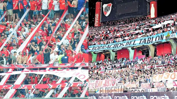 Barras bravas de Independiente y River.