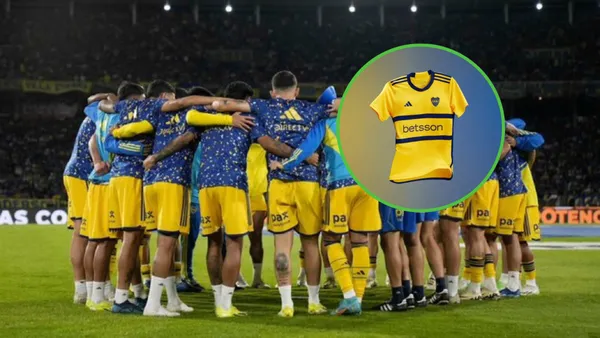 Boca reunido y la camiseta amarilla que lo rodea.