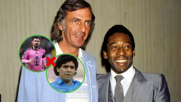 César Menotti y Pelé juntos en una foto de la década del ochenta.