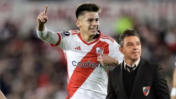 Claudio Echeverri - Marcelo Gallardo (Foto: River Plate)