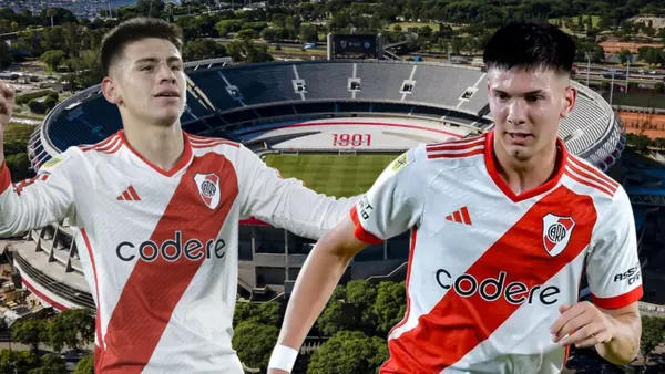 Claudio Echeverri y Franco Mastantuono (Foto tomada de: Millonaria/River Plate/Transfermarkt)