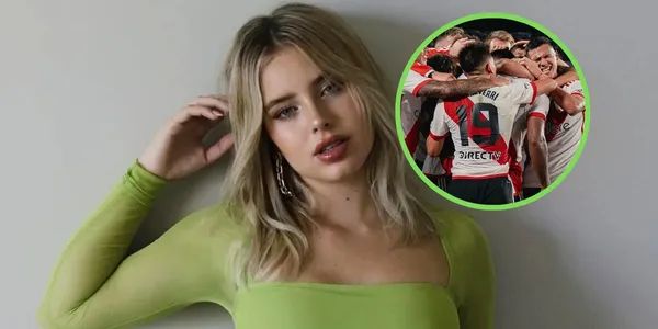 Coti Romero y jugadores de River.