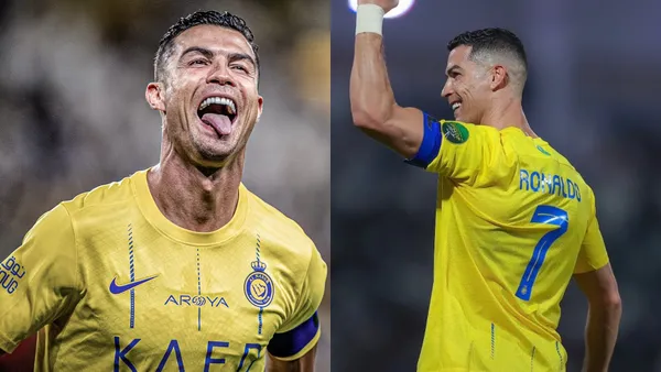 Cristiano Ronaldo festeja un gol con el Al Nassr.