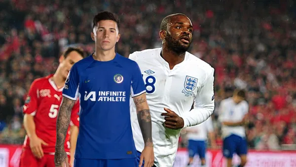 Darren Bent celebrando un gol con la selección de Inglaterra