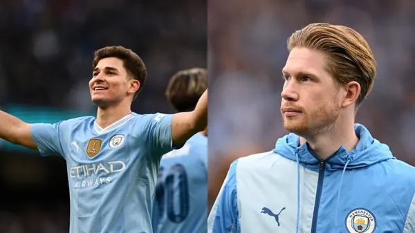 De Bruyne y Julián Álvarez