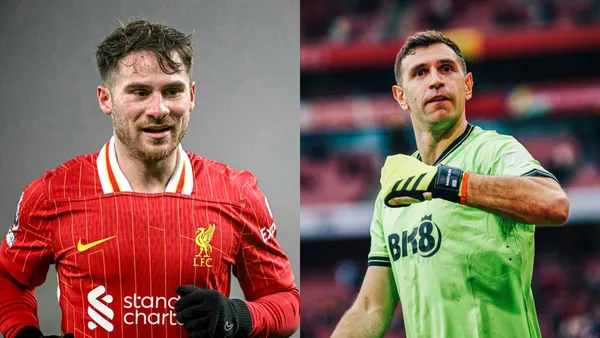 Dibu Martínez y Alexis Mac Allister