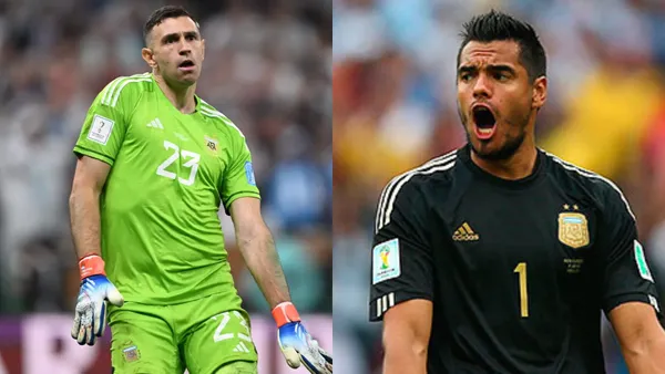 Dibu Martínez y Chiquito Romero.