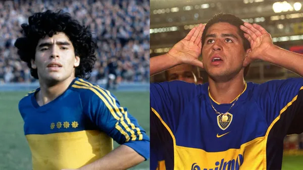 Diego Maradona y Juan Román Riquelme.