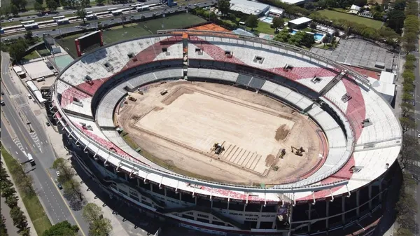 El conjunto Millonario está realizando obras de renovación para tener un estadio comparable a los de Europa