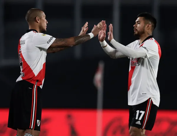 El defensor central del Millonario fue reemplazado en el primer tiempo por un dolor en su pierna derecha.