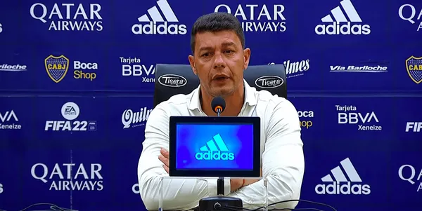 El DT de Boca habló en conferencia de prensa luego del empate 1 a 1 en La Bombonera.