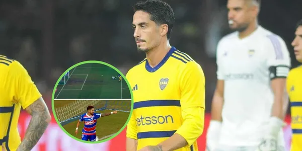 El gol de Fortaleza contra Figal en Boca.