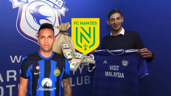 Emiliano Sala en su presentación con Cardiff City