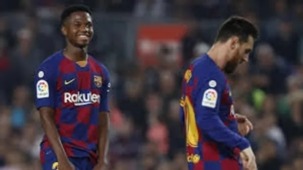 En la derrota de Fútbol Club Barcelona, Ansu Fati se dio el lujo de quitarle un récord a Lionel Messi.