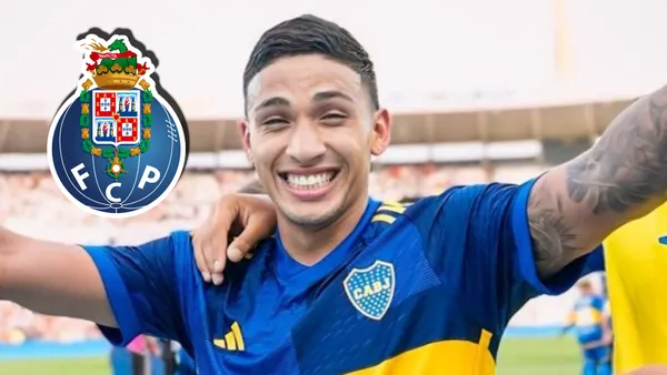Ezequiel Fernández festejando con la camiseta de Boca.