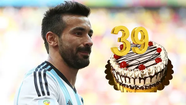 Ezequiel Lavezzi con la camiseta de la Selección Argentina (Brasil 2014).