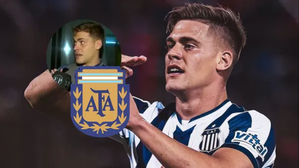 Federico Girotti celebrando un gol con Talleres