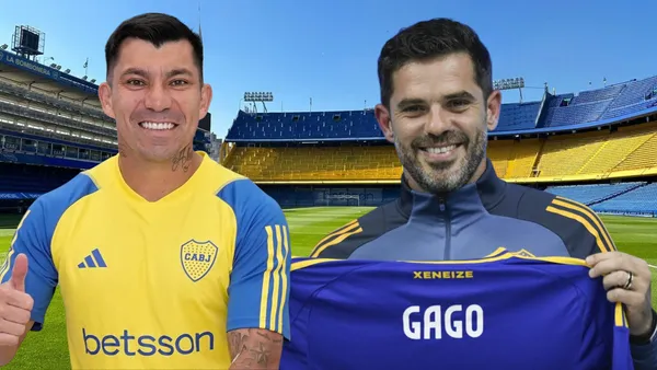 Fernando Gago y Gary Medel (Foto tomada de: Boca Juniors/Los Angeles)
