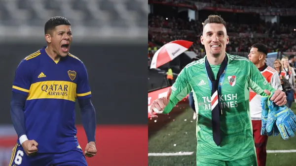 Franco Armani y Marcos Rojo.