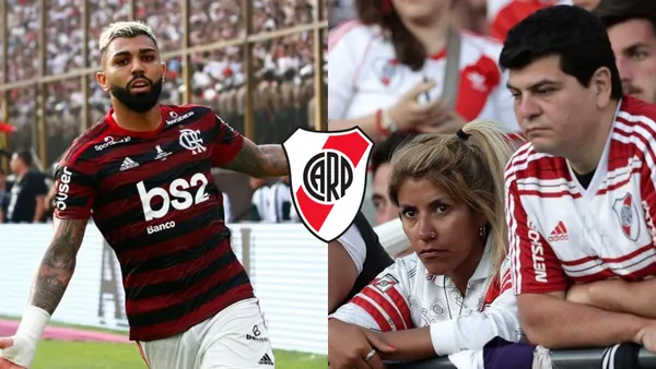 Gabriel Barbosa festeja uno de sus goles en la final de Libertadores ante River en 2019.