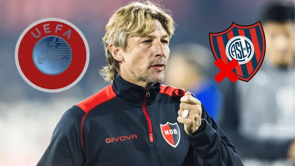 Gabriel Heinze en su etapa como DT de Newells Old Boys.