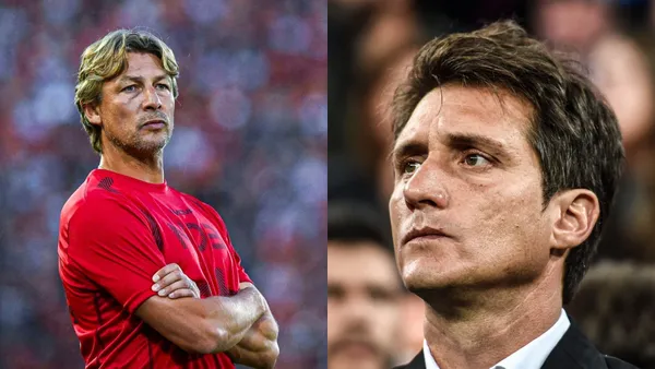 Gabriel Heinze y Guillermo Barros Schelotto