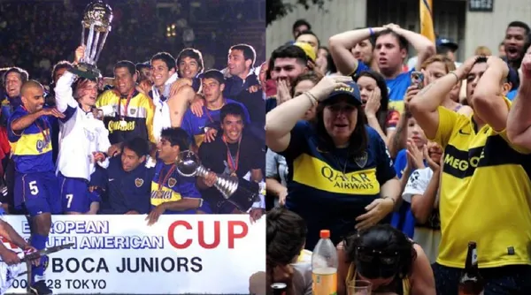 Ganó todo con Boca Juniors y ahora salió con los tapones de punta contra los jugadores del Xeneize.