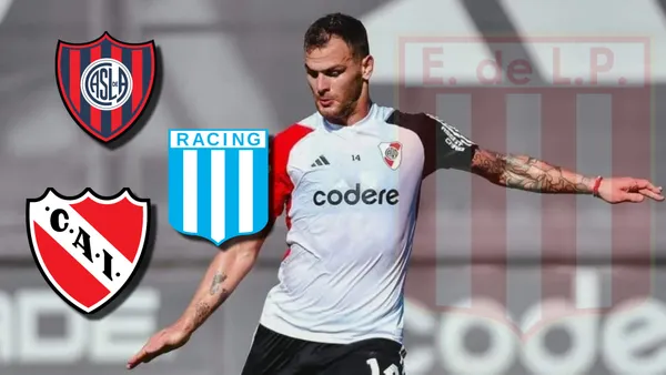 González Pírez entrenando con River.