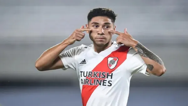 Gonzalo Montiel convirtió su primer gol en River luego de su vuelta