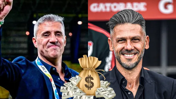 Hernán Crespo y Martín Demichelis en el 2024.
