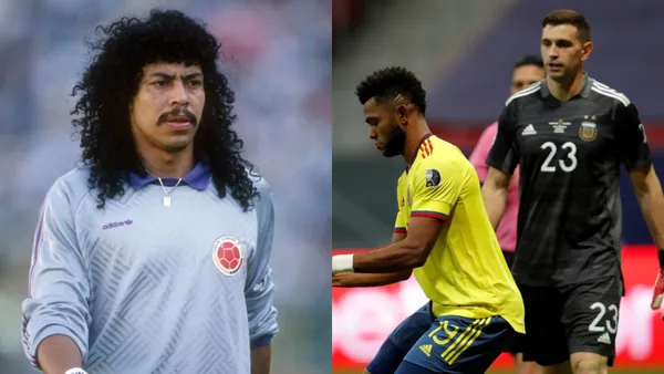 Higuita y Dibu Martínez se encontraron en Londres