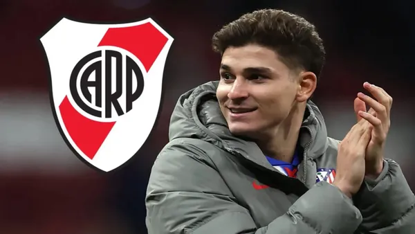 Julián Álvarez se reencontró con su ex compañero de River (Foto: Bolavip)