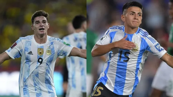 Julián Álvarez y Thiago Almada.