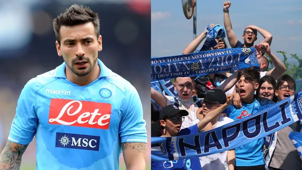 La hinchada de Napoli le mostró su apoyo a Lavezzi