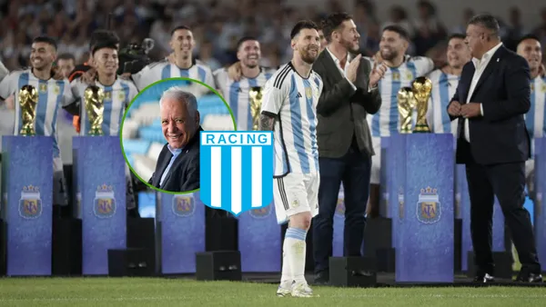 La Selección Argentina festejando el Mundial en el Monumental