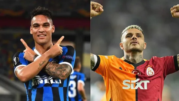 Lautaro Martínez y Mauro Icardi.
