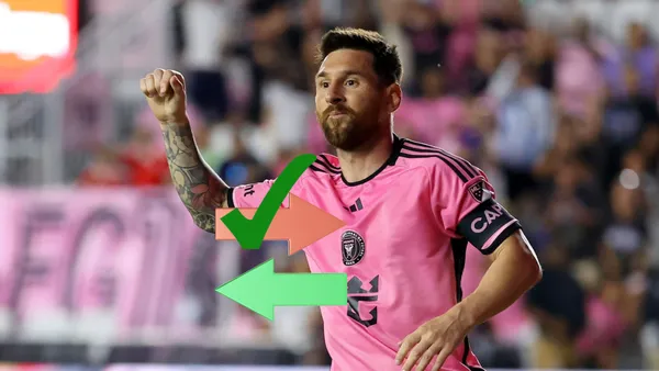 Lionel Messi festejando con la camiseta del Inter Miami