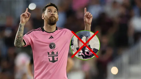 Lionel Messi festejando un gol con Inter Miami