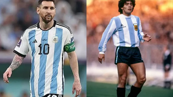 Lionel Messi y Diego Maradona.