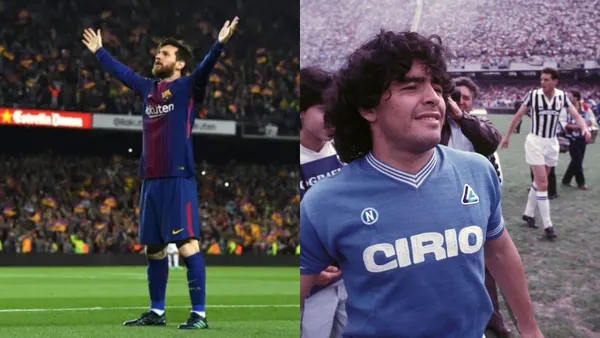 Lionel Messi y Diego Maradona.