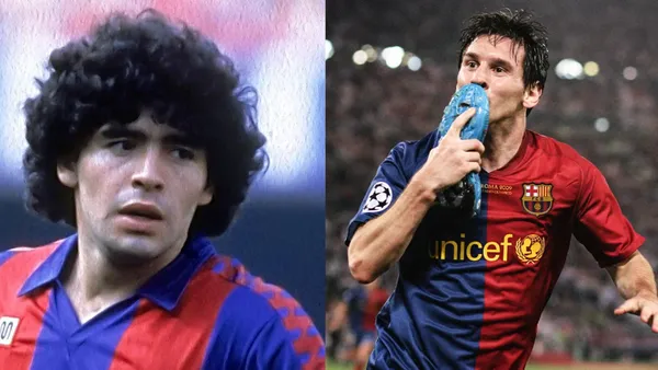 Lionel Messi y Diego Maradona.