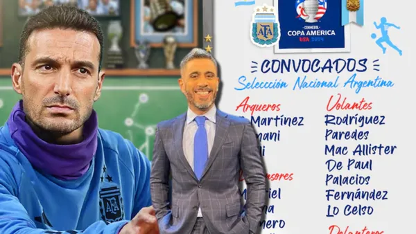 Lionel Scaloni con buzo de Argentina.