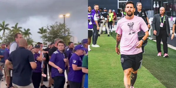 Los fanáticos de The Lions cantaron contra las Garzas afuera del DRV PNK Stadium.