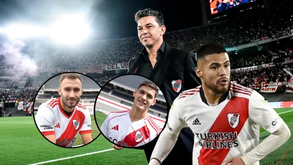 Lucas Martínez Quarta - Germán Pezzella - Marcelo Gallardo - Paulo Díaz (Foto: X)