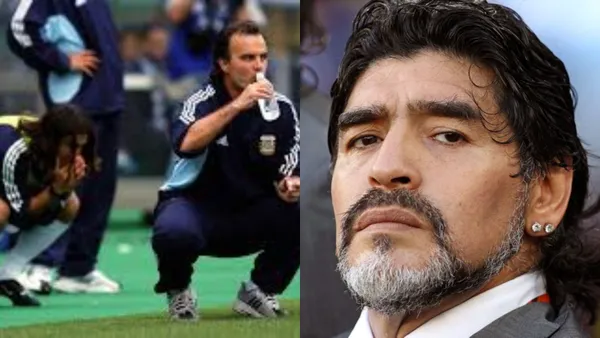 Marcelo Bielsa y Diego Maradona.